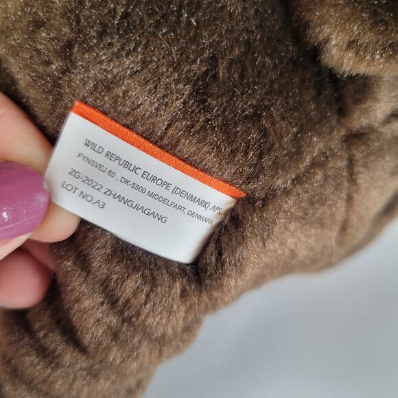 Wild Republic Mammoth Plush 13" Brown Stuffed Animal Toy Prehistoric 2022 - Picture 16 of 16